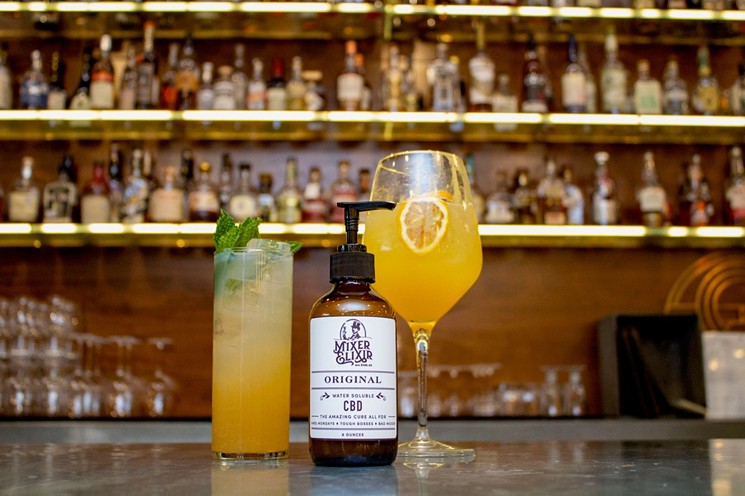 Citrusy cocktails get a lift from Mixer Elixir CBD. - PHOTO BY TAYLOR HALL