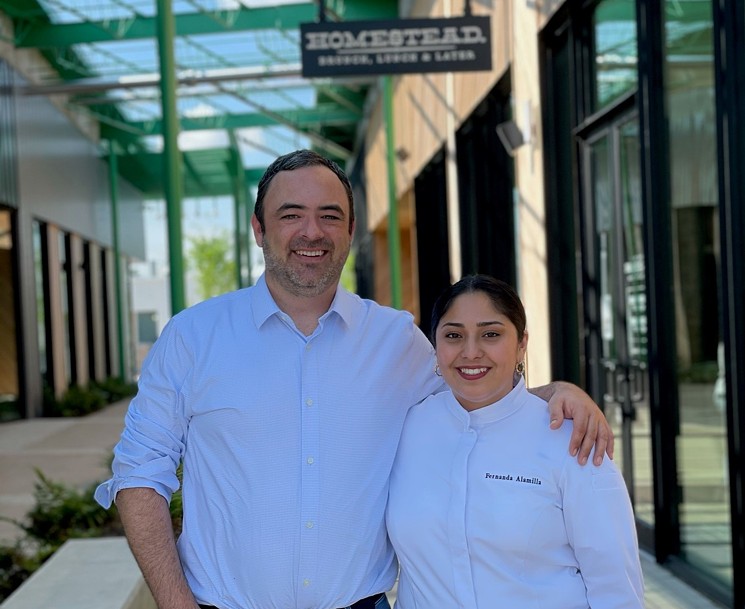 Owner Jeff Svenvold and chef Fernanda Alamilla outside the restaurant. - PHOTO BY MADMEG