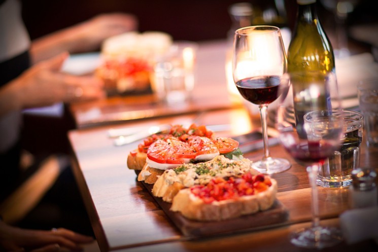 Wine and bruschetta make for a lovely afternoon escape. - PHOTO BY BECCA WRIGHT