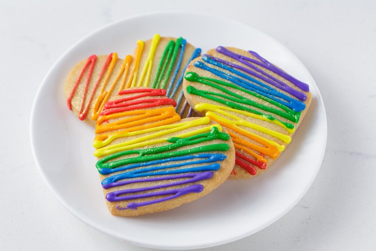 Common Bond's Pride shortbread cookies are available now through June 28, with a portion of proceeds benefiting Pride Houston. - PHOTO BY ANDREW HEMINGWAY