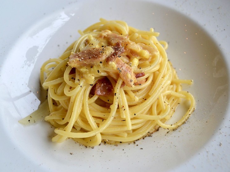 Will the incomparable Spaghetti Carbonara stay? - PHOTO BY JEREMY PARZEN