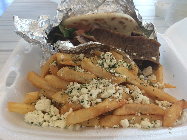 Customers can opt for the Greek fries with the gyro pita. - PHOTO BY LORRETTA RUGGIERO
