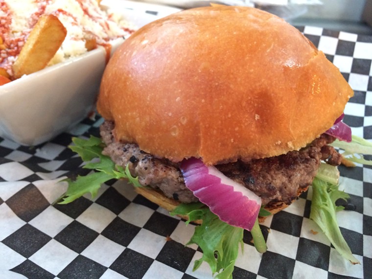 You can't go wrong with a Straight Up Burger. - PHOTO BY LORRETTA RUGGIERO