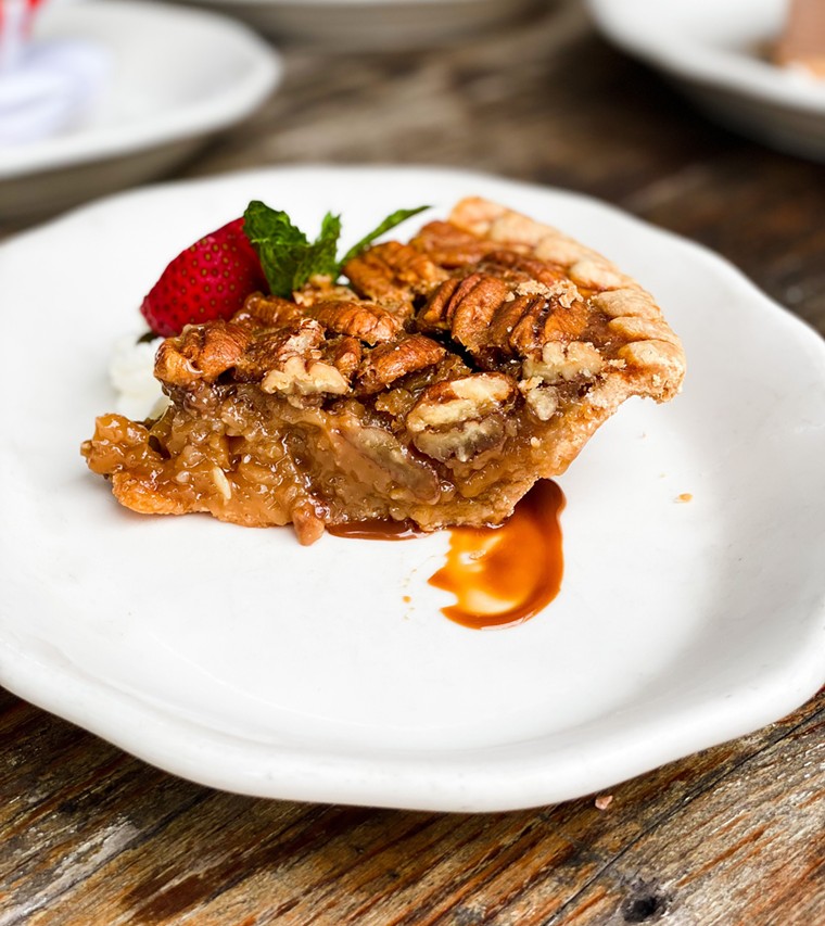 Taste for yourself why the Brazos Bottom Pecan Pie is famous. - PHOTO BY PAULA MURPHY