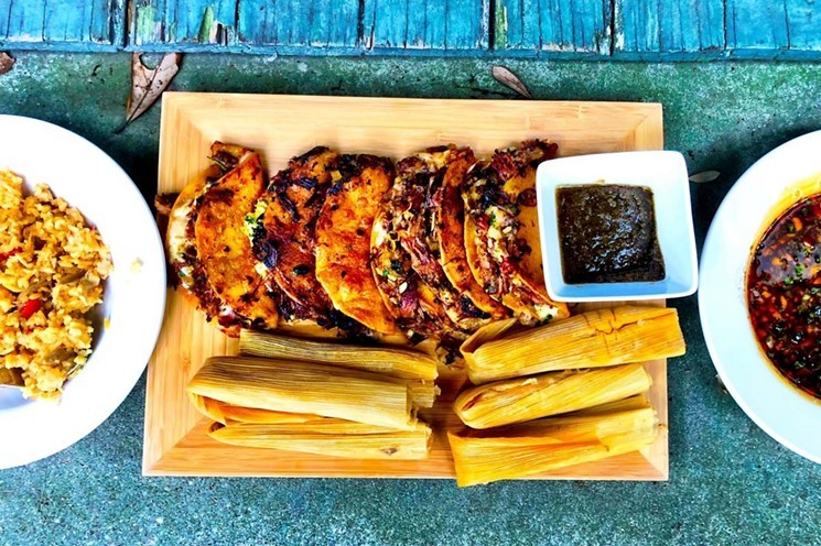 Tacos and tamales get the barbecue treatment at JQ's. - PHOTO BY DAVID LEFTWICH