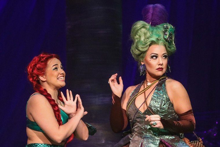 Macy Herrera and Holland Vavra in Stages' production of Panto Little Mermaid. - PHOTO BY MELISSA TAYLOR