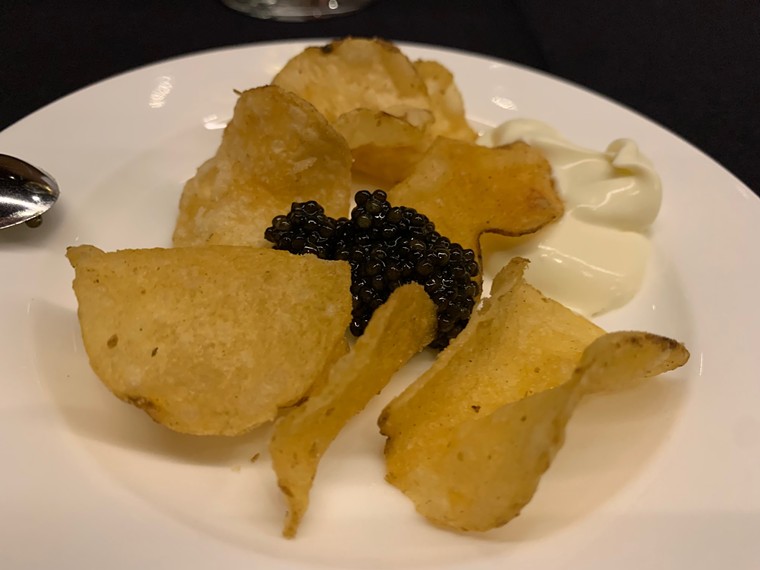 The caviar was stunning. The chips not so much. - PHOTO BY LORRETTA RUGGIERO