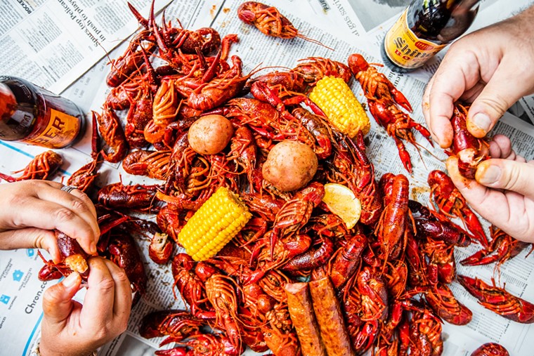 Springtime in Houston means hot crawfish and cold beer. - PHOTO BY BECCA WRIGHT