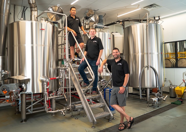 The new team at Local Brewing Group are ready to brew. - PHOTO BY DYLAN MCEWAN