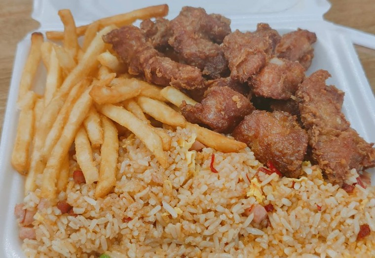 Carne frita, fried rice and fries - PHOTO BY JESSE SENDEJAS JR.