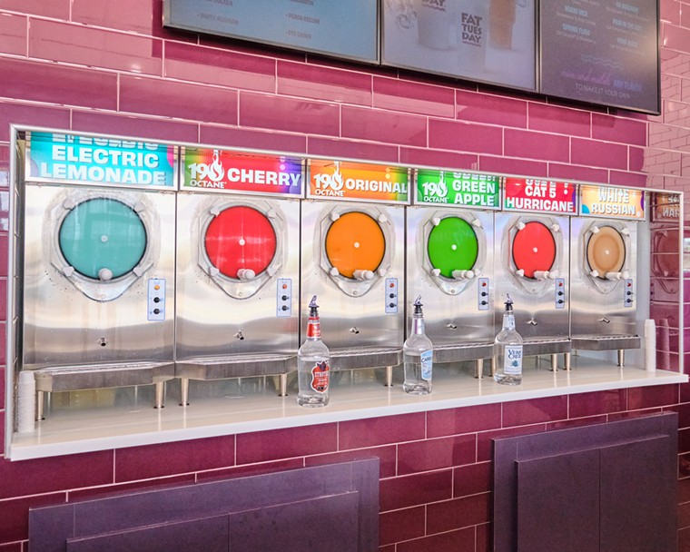 It's a wall of yummy, frosty party drinks. - PHOTO BY MOISES SIRIAS