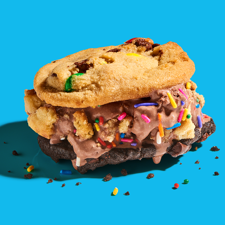 The Monsterwich combines the best of both sweet worlds. - PHOTO BY INSOMNIA COOKIES