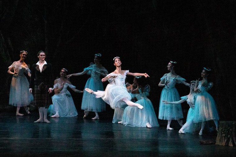 Principal dancer Karina González stayed on her toes for much of La Sylphide. - PHOTO BY LAWRENCE ELIZABETH KNOX