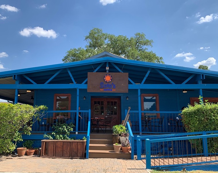 Soto's Cantina sports a new coat of ultra-blue paint. - PHOTO BY LORRETTA RUGGIERO