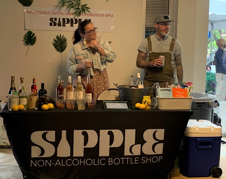 Sipple had several varieties of non-alcoholic wine plus a Smoky Bloody Mary.  - PHOTO BY LORRETTA RUGGIERO