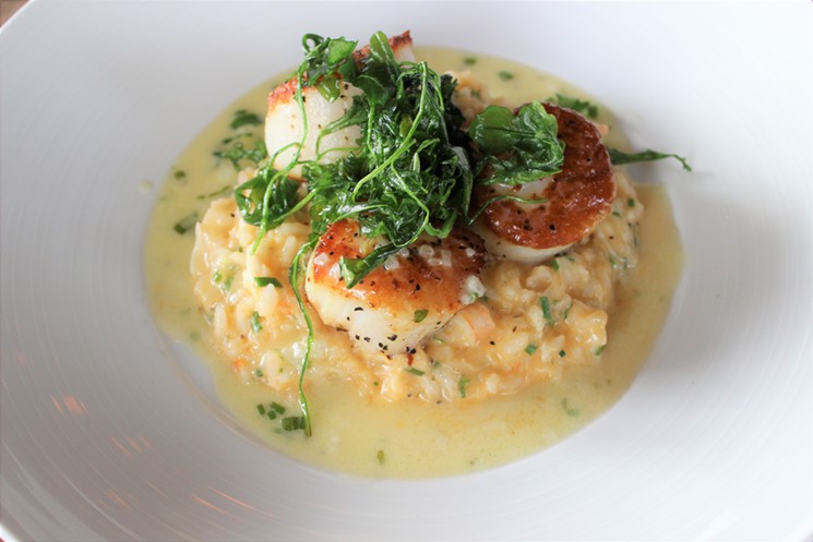 Seared Scallops with Crab Risotto - PHOTO BY GWENDOLYN KNAPP