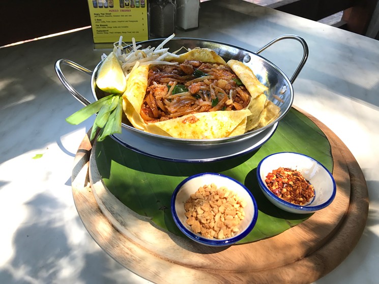 Pad Thai is served in a decorative egg sheet. - PHOTO BY GWENDOLYN KNAPP