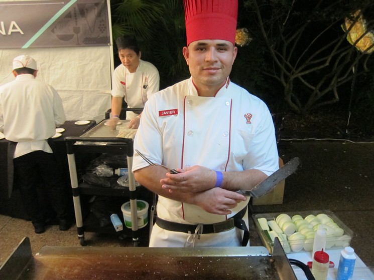 Chef Javier of Benihana put on a hibachi show. - PHOTO BY MAI PHAM