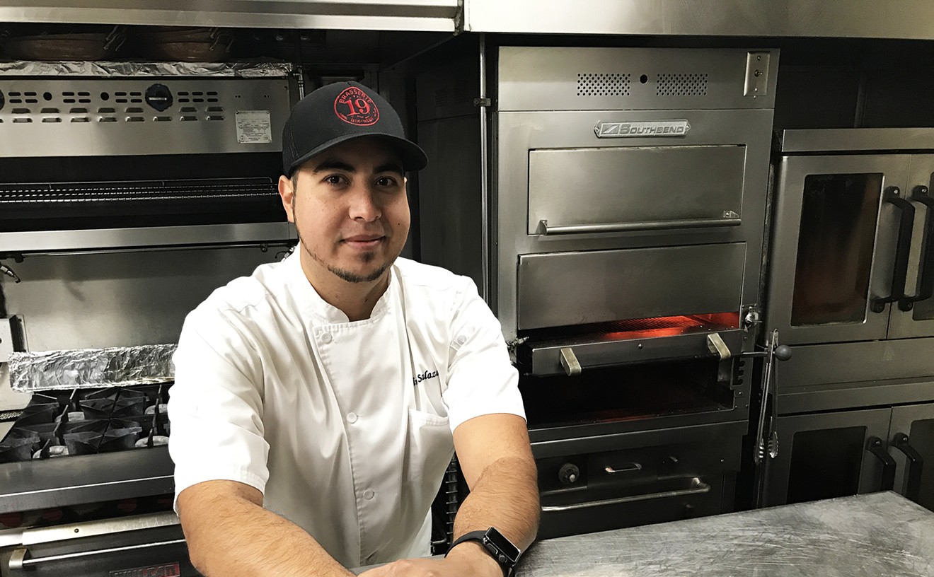 Chef Jaime Salazar in his happy place.