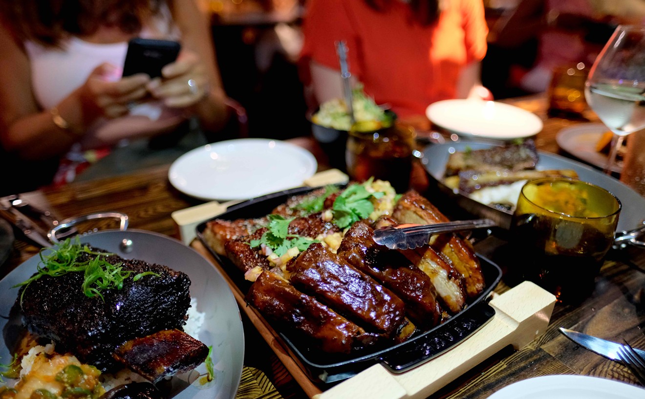 A signature dish on the International Smoke menu? This trio of smoked, St. Louis style pork ribs.