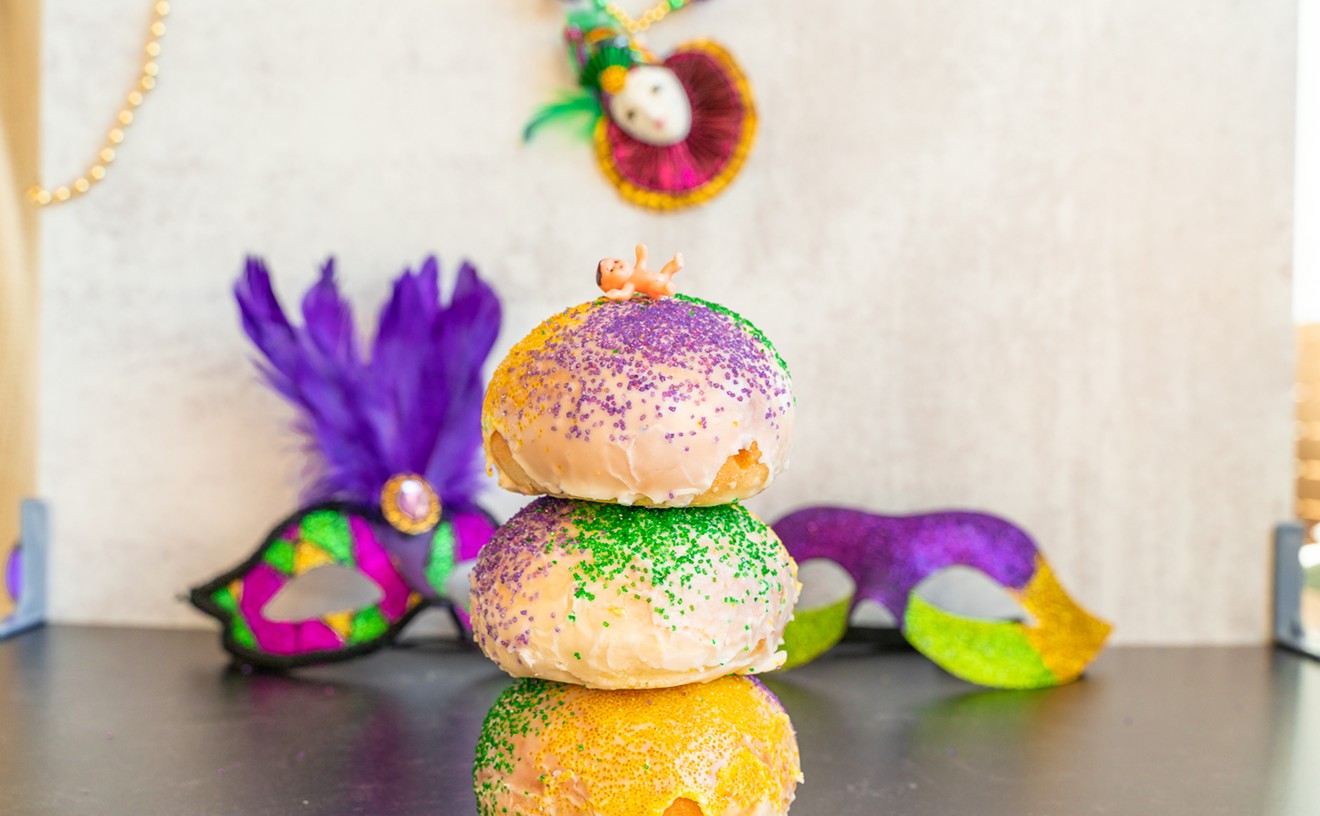 EggHaus Gourmet is featuring the festive  "King's Cake Kolache" through Fat Tuesday.