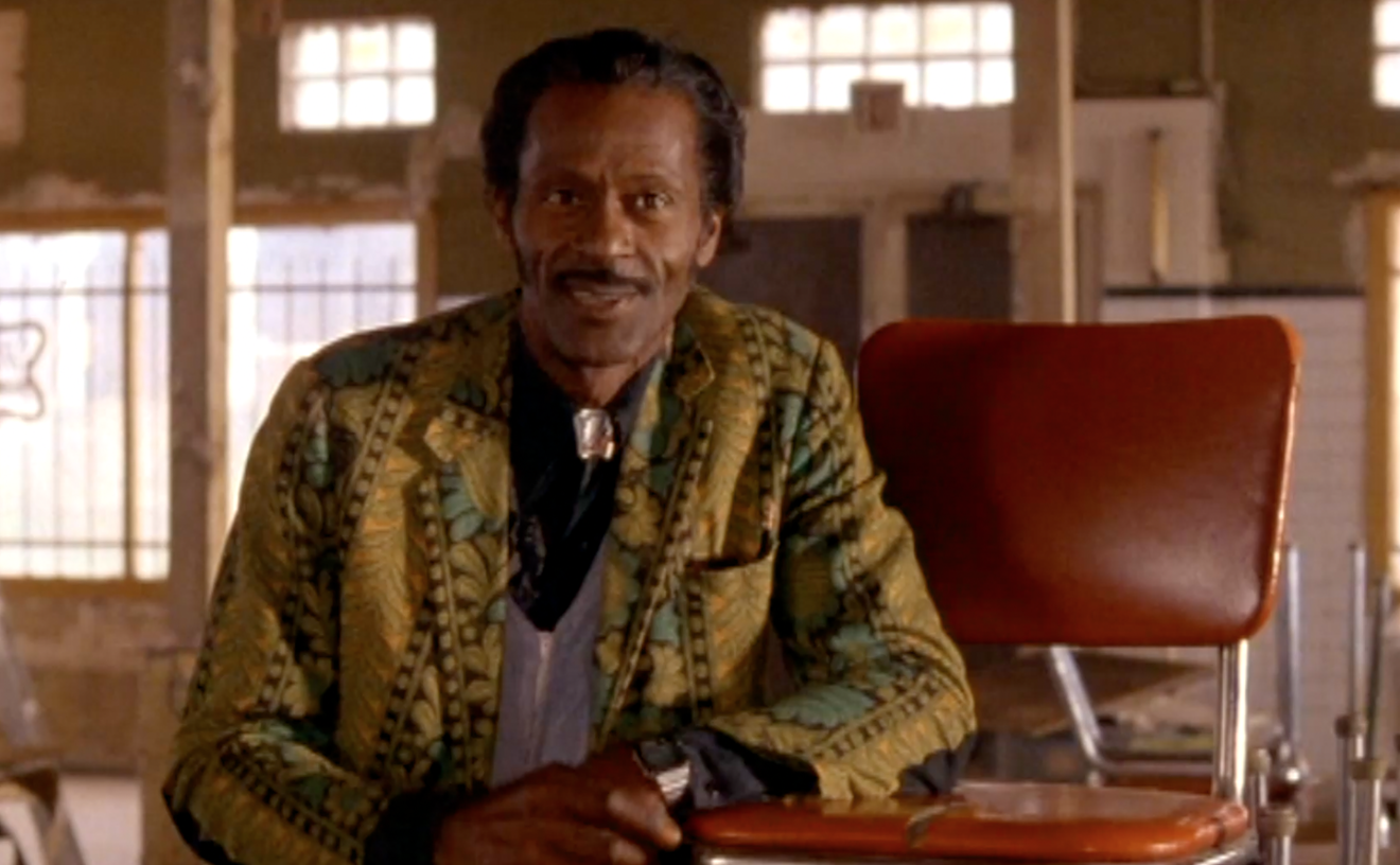 Chuck Berry appears in archival footage.