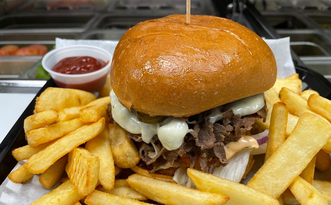 Burger meets Philly cheesesteak in the Turbo Burger.