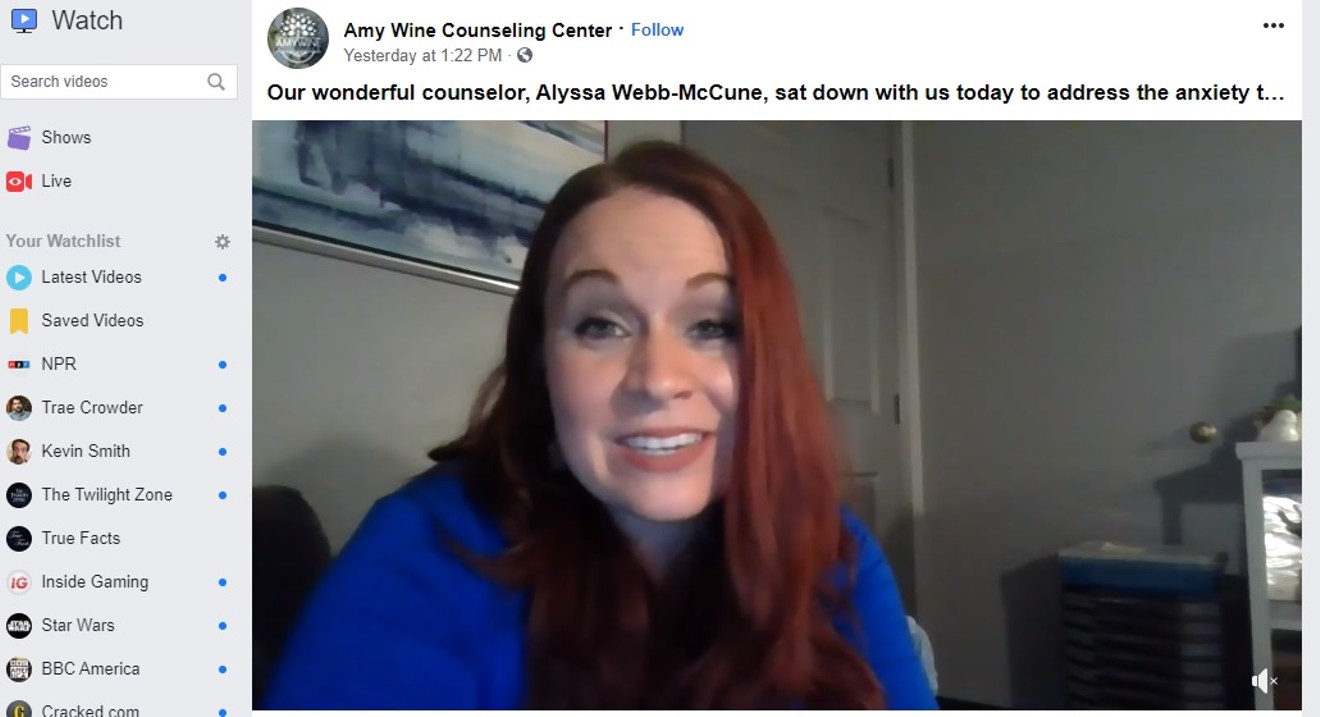 Alyssa Webb-McCune is offering free counseling videos on Facebook