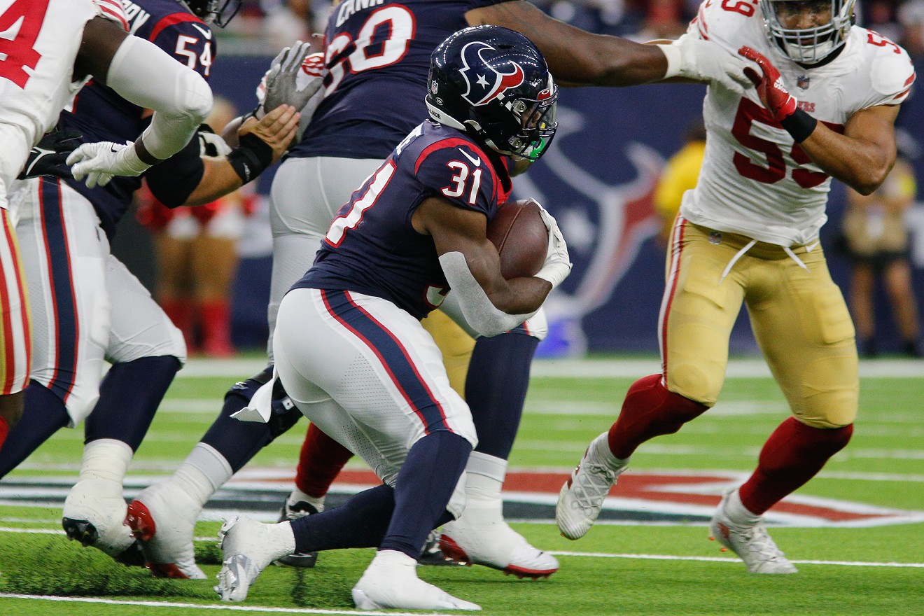 For the first time in a long time, a running back, Dameon Pierce, is the best fantasy option fo rate Texans.