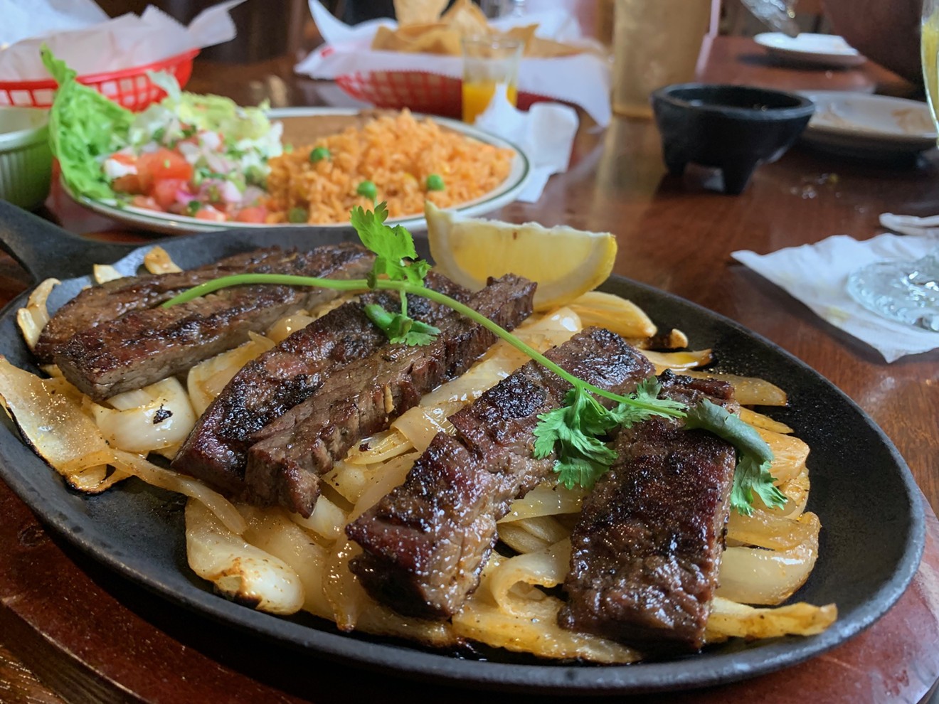 The steak fajitas could have been a little more tender.