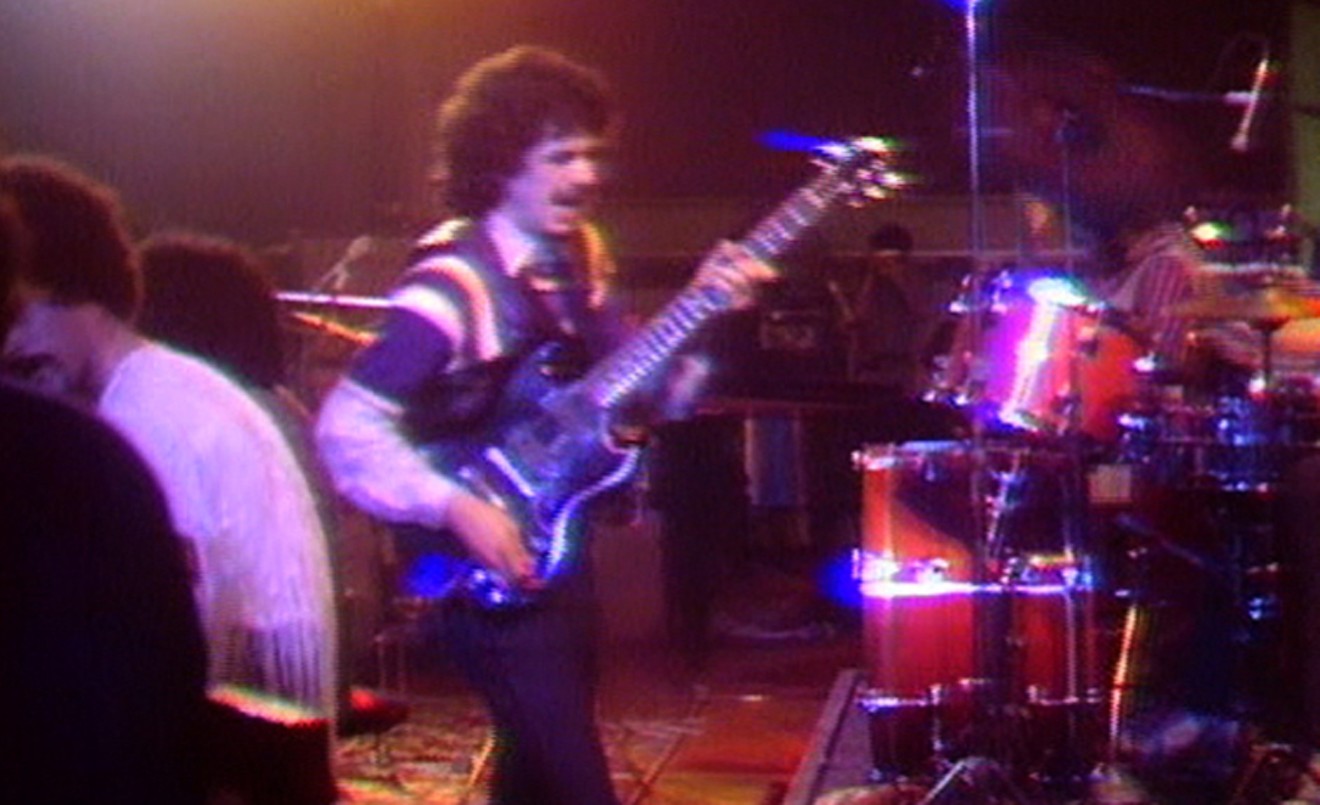 Carlos Santana leads his band in the documentary "A Night at the Family Dog."