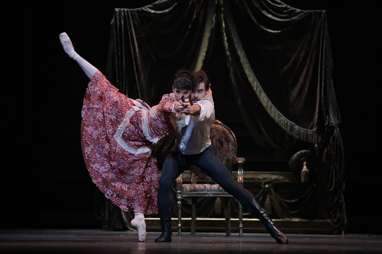 Houston Ballet Principals Karina González as Baroness Mary Vetsera and Connor Walsh as Crown Prince Rudolf of Austria - Hungary in Sir Kenneth MacMillan's Mayerling