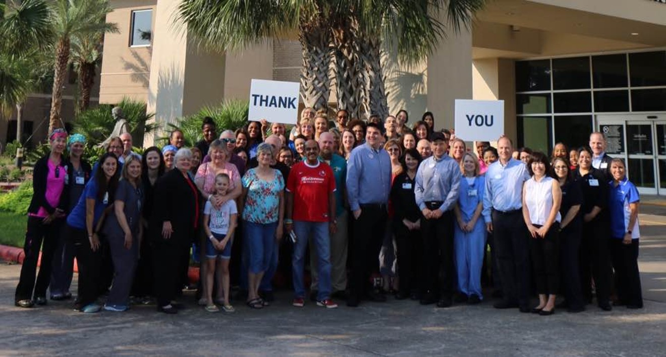 Methodist St. John Hospital staff give thanks to everyone who helped.