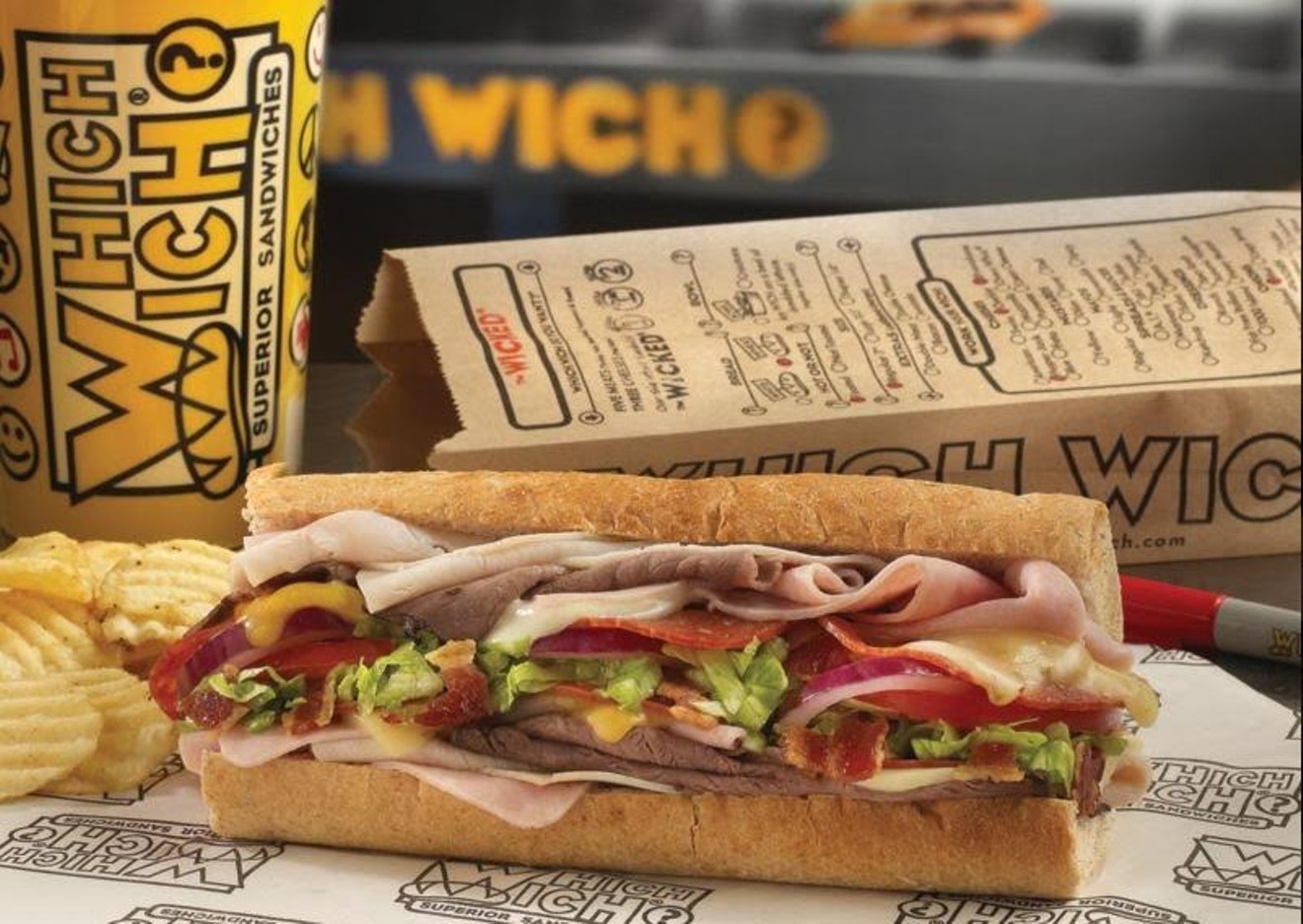 Large, meaty sandwiches are the name of the game at Which Wich.