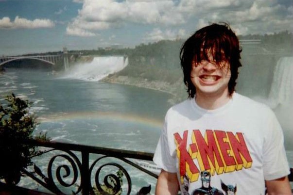 Ryan Adams at Niagara Falls, Ontario, during Whiskeytown's "RV" tour of 1997.