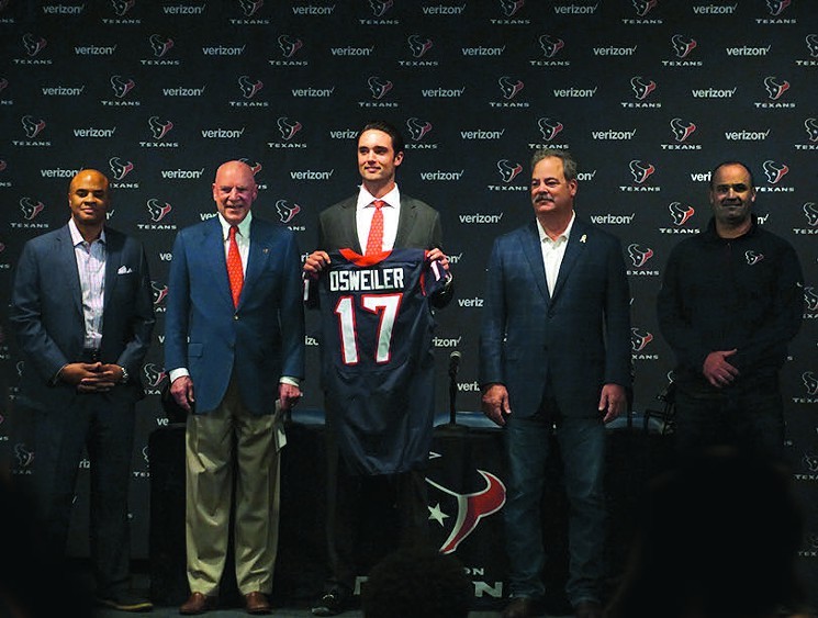 Brock Osweiler at the apex of his Q rating in Houston — it was all downhill from there.