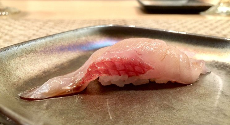 A pristine piece of nigiri sushi, prepared by Chris Kinjo at MF Sushi, is simple yet extraordinary.