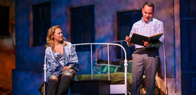 Sally Wilfert as Donna and Mark Price as Harry Bright in Mamma Mia!