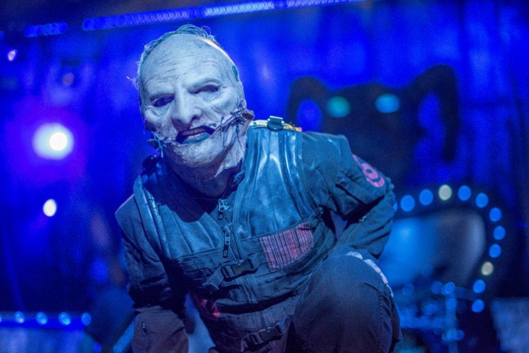 Corey Taylor (AKA No. 8) of Slipknot at the Woodlands Pavilion in 2015