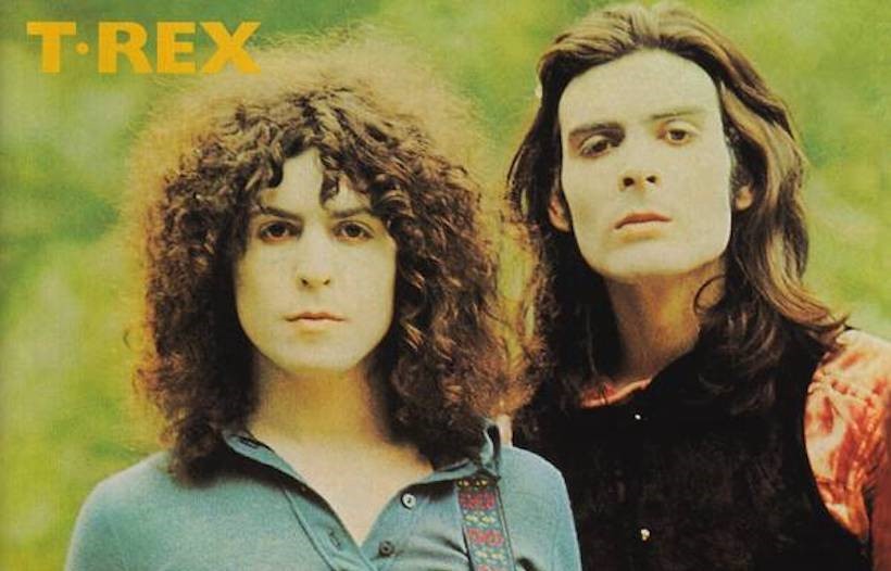 Marc Bolan and Mickey Finn stare seductively from the cover of 1970's "T. Rex" album. The band will be inducted into the Rock and Roll Hall of Fame next month.