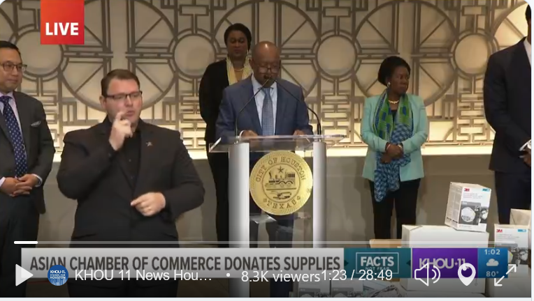 Mayor Turner announces medical donations from Asian Chamber of Commerce