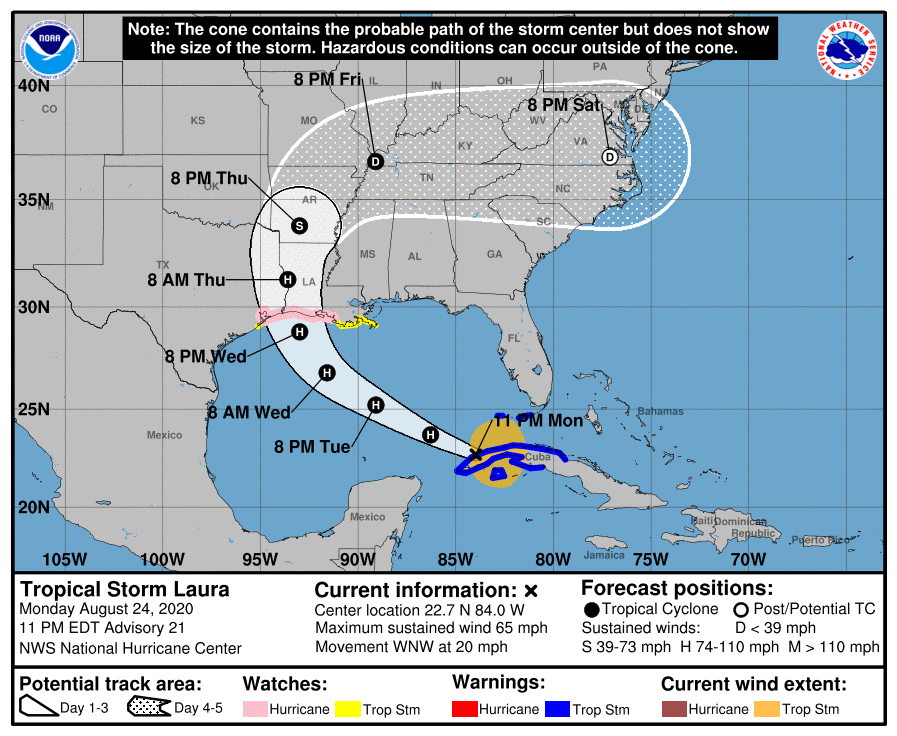 Houston is on the far edge of the cone of uncertainty, but we aren't out of the woods yet.
