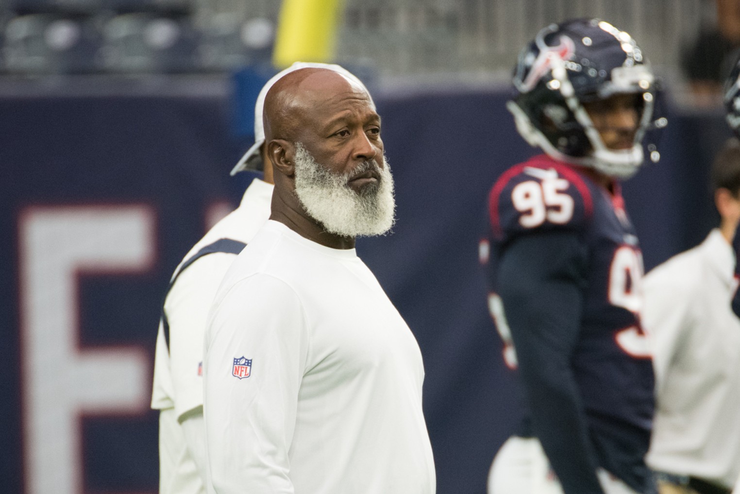 Houston Texans linebacker Blake Cashman (53) looks to defend