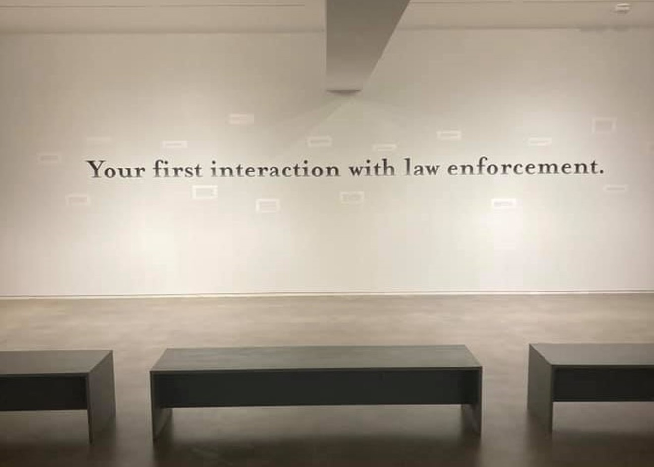 Visitors can have their stories of interactions with the police printed and displayed anonymously.