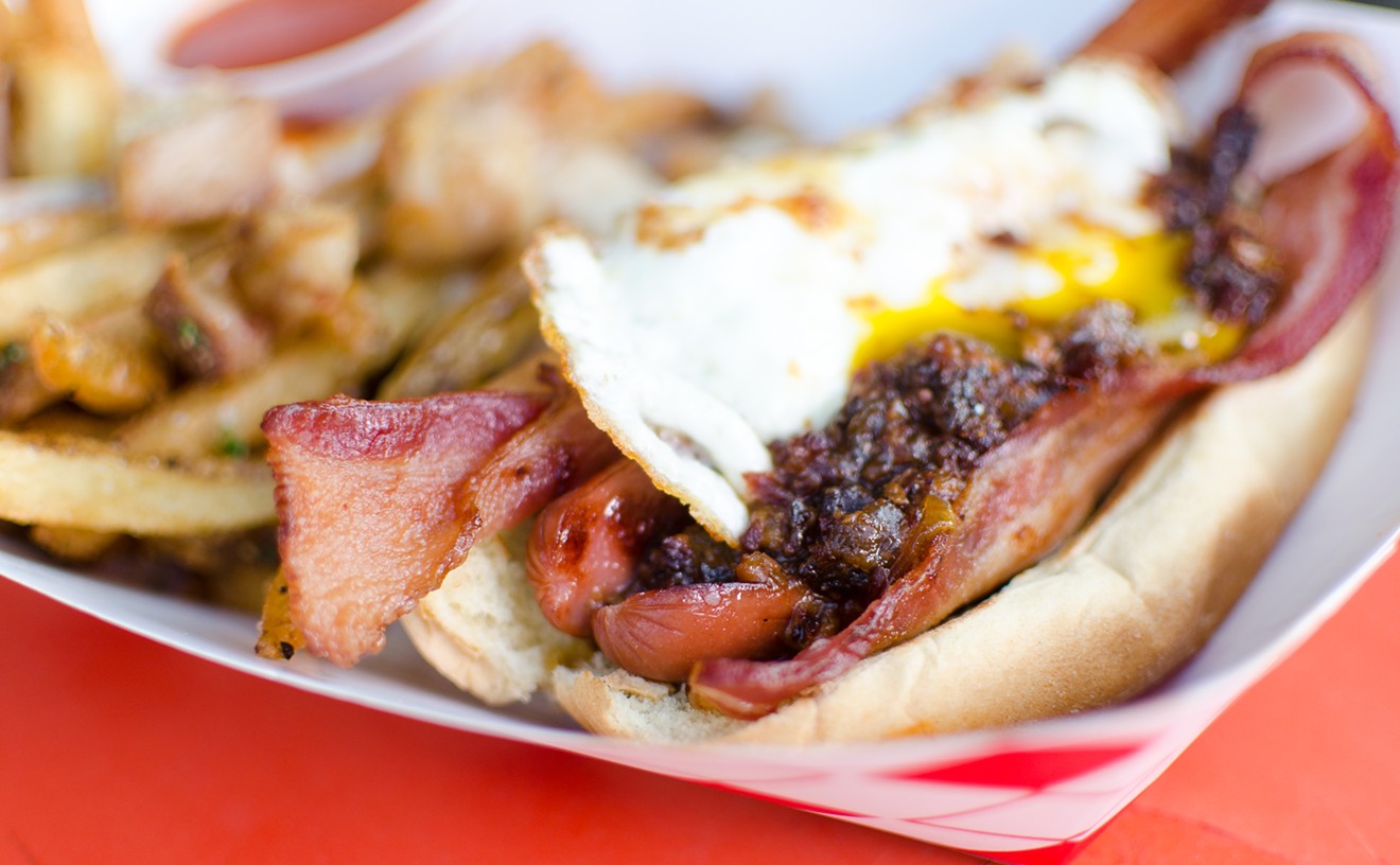 Liberty Kithen Garden Oaks is reviving BRC Gastropub's greatest hits, including the BRC Coop Style Hot Dog.