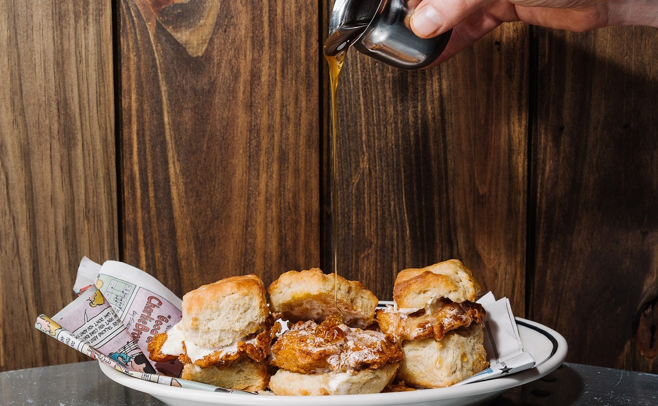 La Lucha's honey butter fried chicken biscuits are on the docket for National Fried Chicken Day.