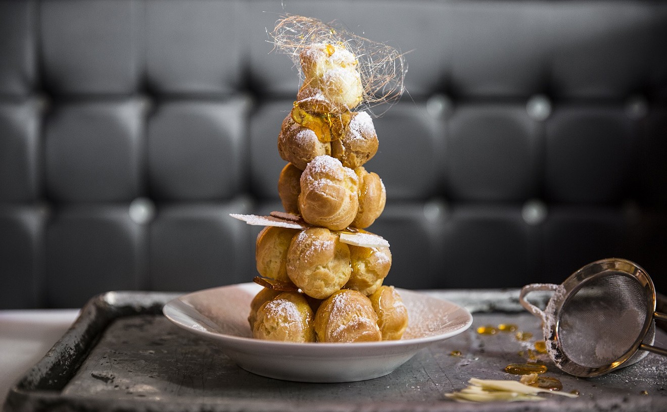 One Fifth is closing out its anniversary dinner with spectacular desserts, including a stunning croquembouche from pastry director Victoria Dearmond.