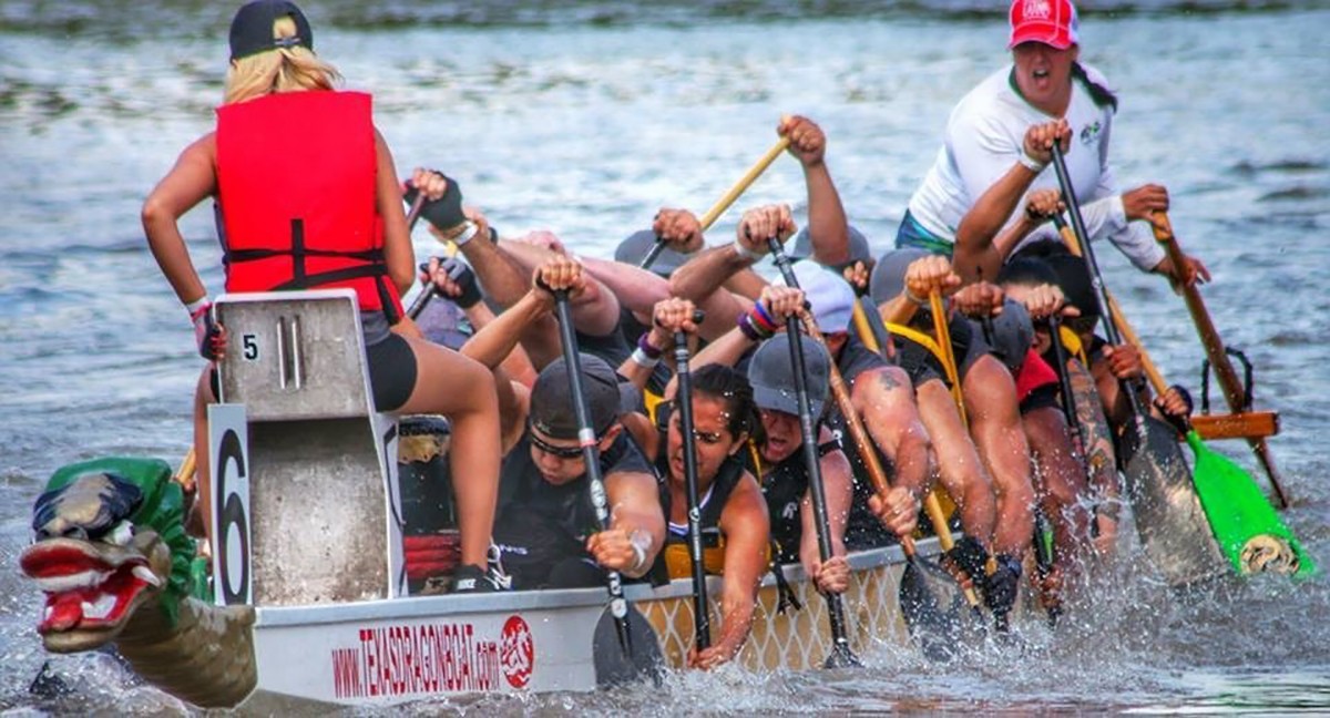 We can't guarantee the water will look like this when dragon boats fly across Buffalo Bayou, but expect plenty of adrenaline when Louisiana's Cajun Invasion tries to beat the reigning Texas teams.