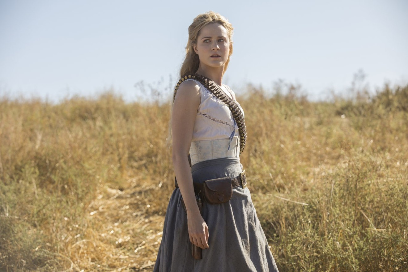 Evan Rachel Wood returns to Westworld as Dolores, Season 1's apple-cheeked rancher’s daughter robot who is increasingly convinced that the hosts have no choice but to defend their world against intruders.