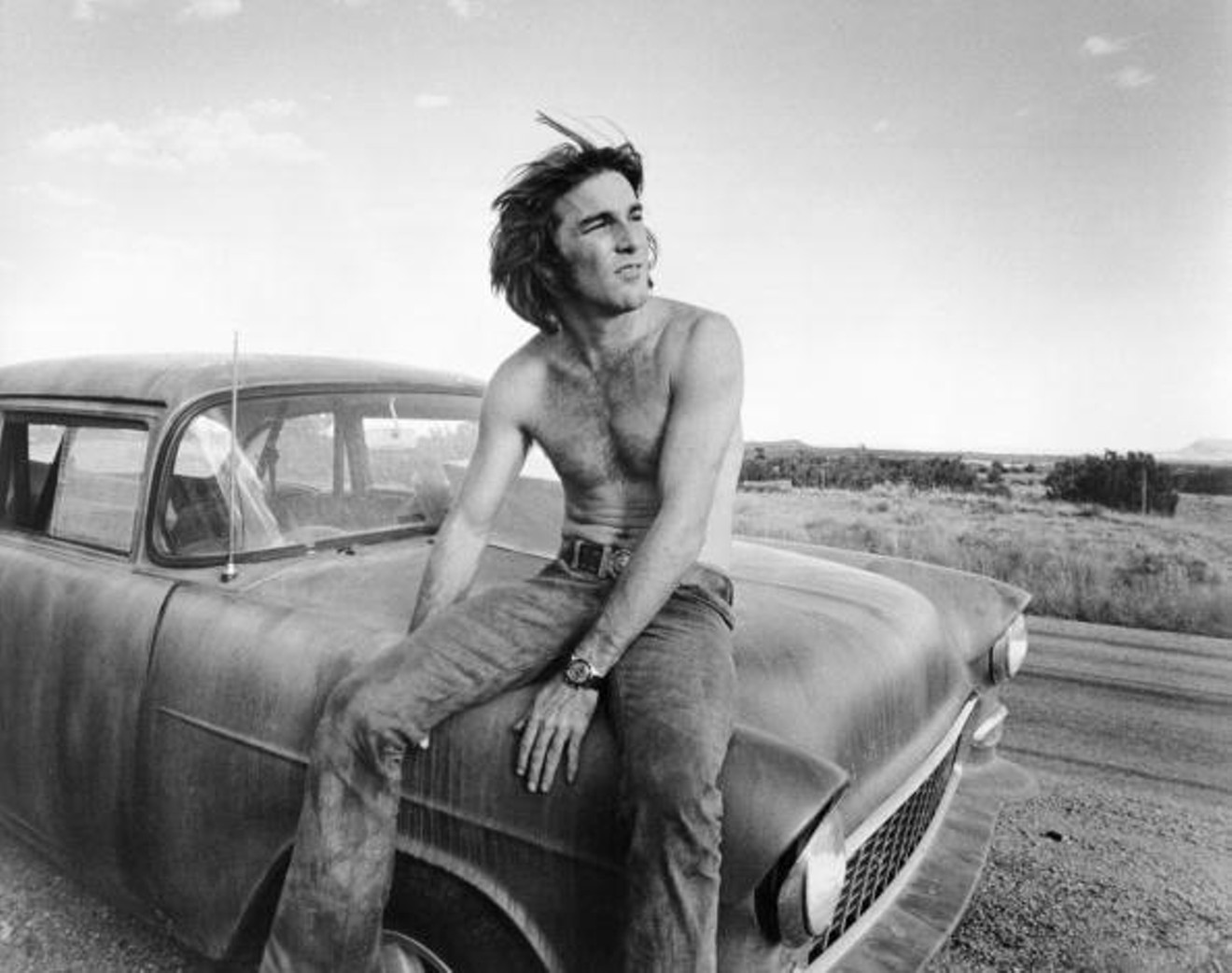 Dennis Wilson in 1971 on the set of the film Two-Lane Blacktop. His "friendship" with a pre-Helter Skelter Charles Manson was one of the more bizarre couplings in 1960s Los Angeles.
